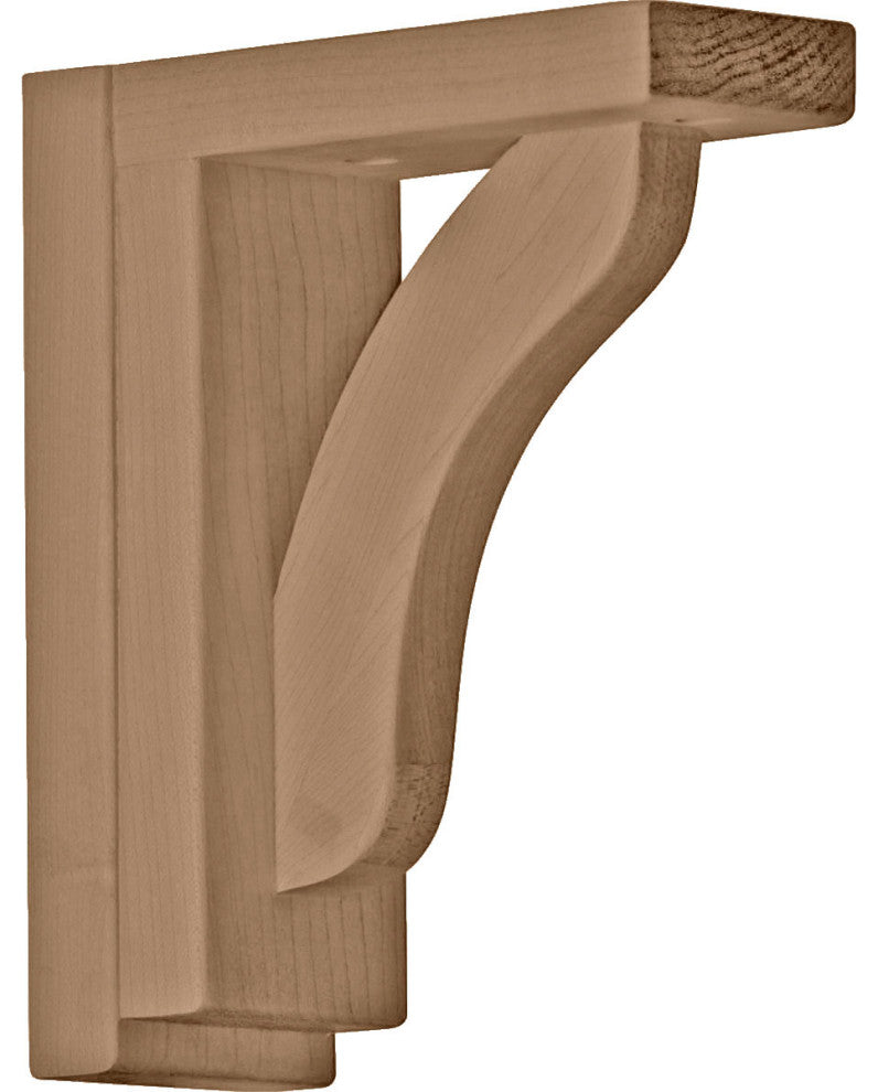 2 1/2"W x 6 1/4"D x 7 1/2"H Reece Shelf Bracket, Rubberwood
