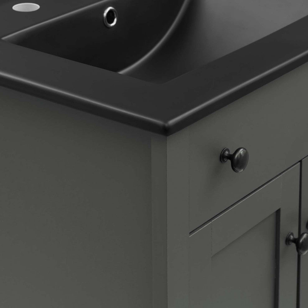 Nantucket 24" Bathroom Vanity - Gray Black
