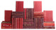 Modern Book Wall Set, Bordeaux, Set of 50