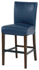 Milton Fabric Stool, Vintage Blue, Counter Stool, Bonded Leather