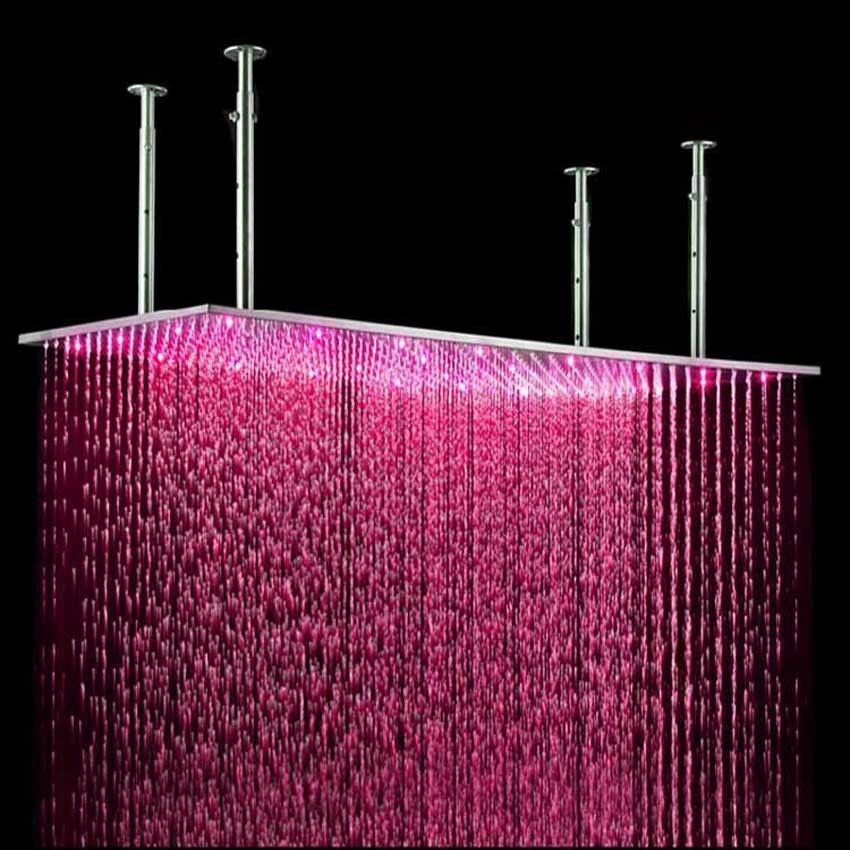 Sandino Thermostatic Ceiling Mount Rain Fall LED Shower Set