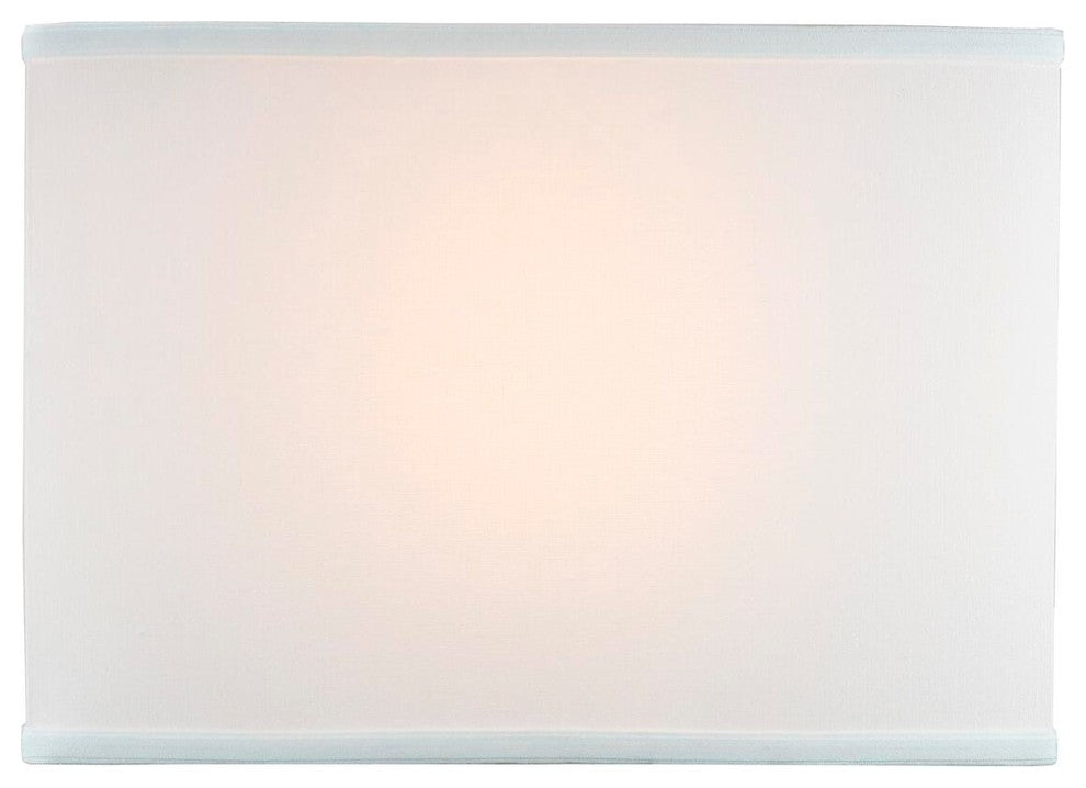 Rectangular Drum Lampshade, White