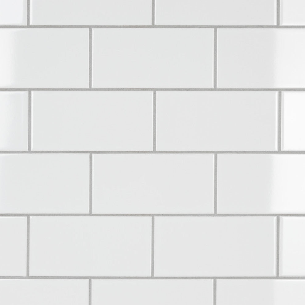 Projectos Urban Glossy White Ceramic Wall Tile