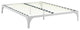 Modern Contemporary Urban Full Size Platform Bed Frame, Silver, Metal Steel