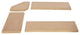 Hawthorne Collections 4-Piece Transitional Fabric Cushion Set in Beige