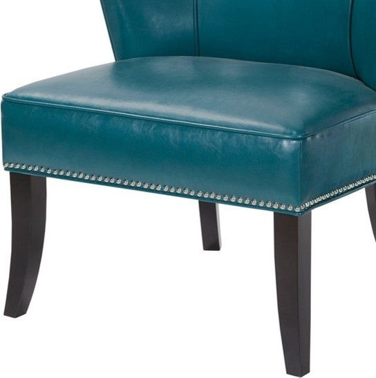 Madison Park Hilton Armless Accent Chair, Teal Blue