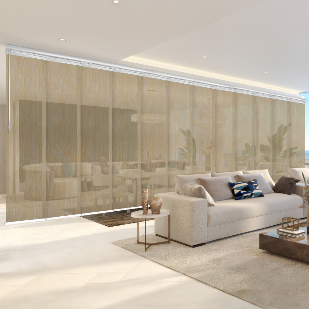 Aldi 12-Panel Track Extendable Vertical Blinds 140-260"W