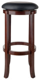 Walcott  Swivel Seat Bar Stool, RTA, Black & Walnut