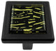 Hand Painted Abstract Golden Lines Crystal Glass Black Metal Square Manor Knob