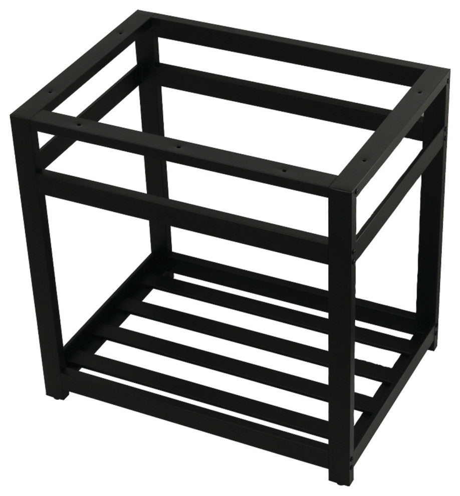 Fauceture 31" x 22" Steel Console Sink Base, Matte Black