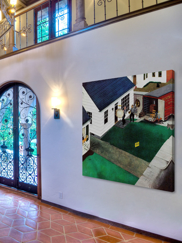 "The Tuba Next Door" Painting Print on Canvas by George Hughes
