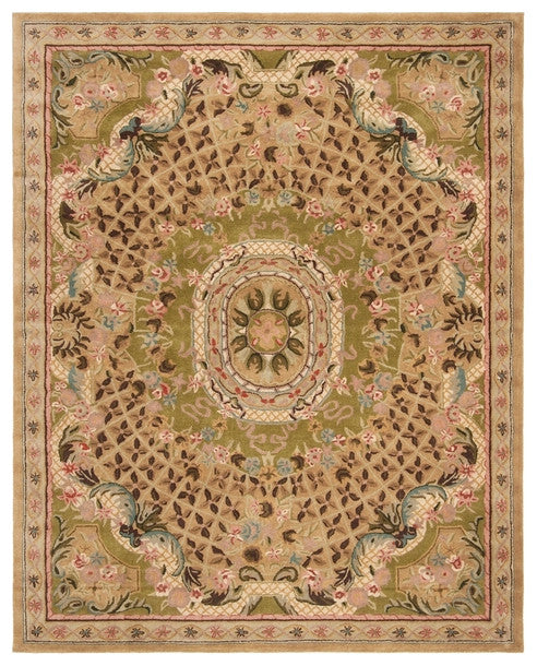 Safavieh Classic Cl304D Toupe, Light Green Area Rug, 9'6" X 13'6"