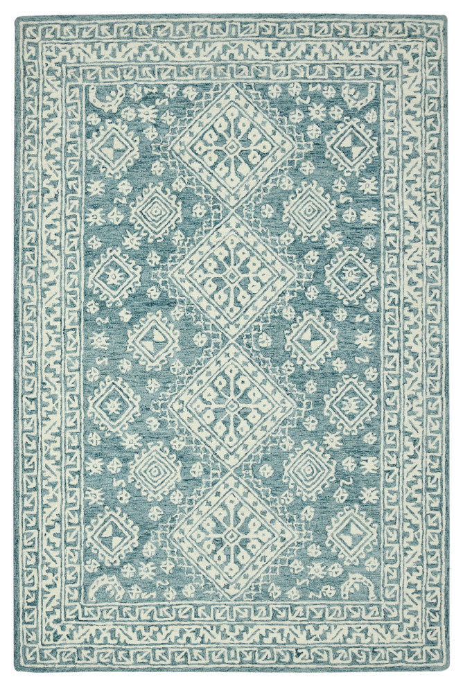 Boscage Ilford Area Rug, Blue, 8' x 11', Geometric