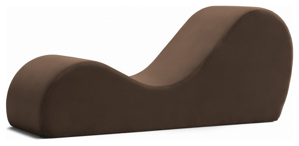 Avana Chaise Lounge Yoga Chair, Brown