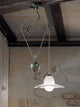 Country Line 1824 Pendant, Graphite And Silver, Satin Amber