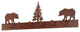 36L Bear on the Loose 6 Hooks Coat Rack