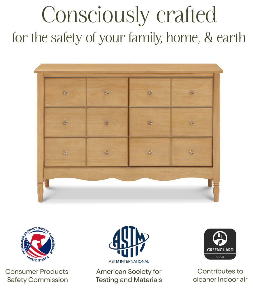 Liberty 6-Drawer Assembled Dresser, Honey