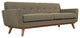 Modern Contemporary Armchair and Sofa, 2-Piece Set, Oatmeal