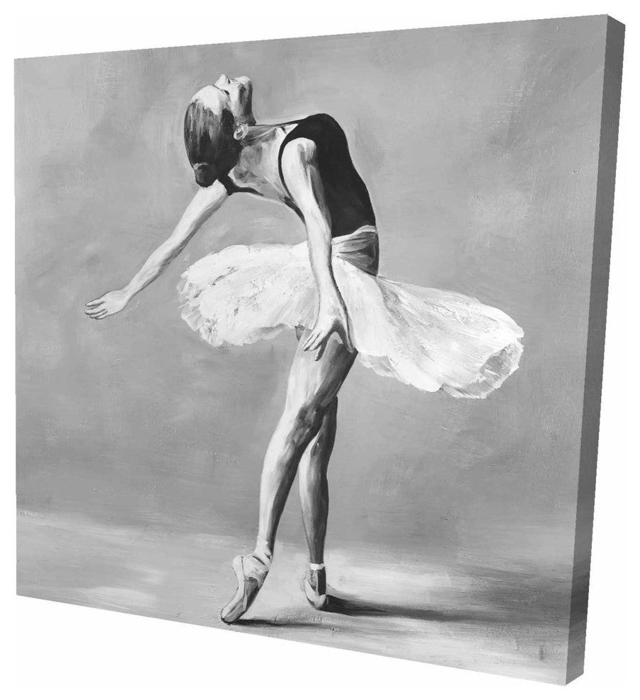 Classic Ballet Dancer, Fine Art Gallery Wrapped Canvas, 24"x24"