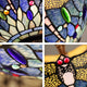 Sunniva Dragonfly Tiffany 3-Light Ceiling Pendant 18" Shade