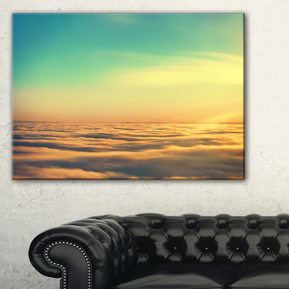 "Amazing Plane View of Sky" Oversized Beach Canvas Artwork, 40"x30"