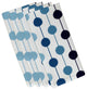 Brady Beads, Stripe Print Napkin, Set of 4, Navy Blue