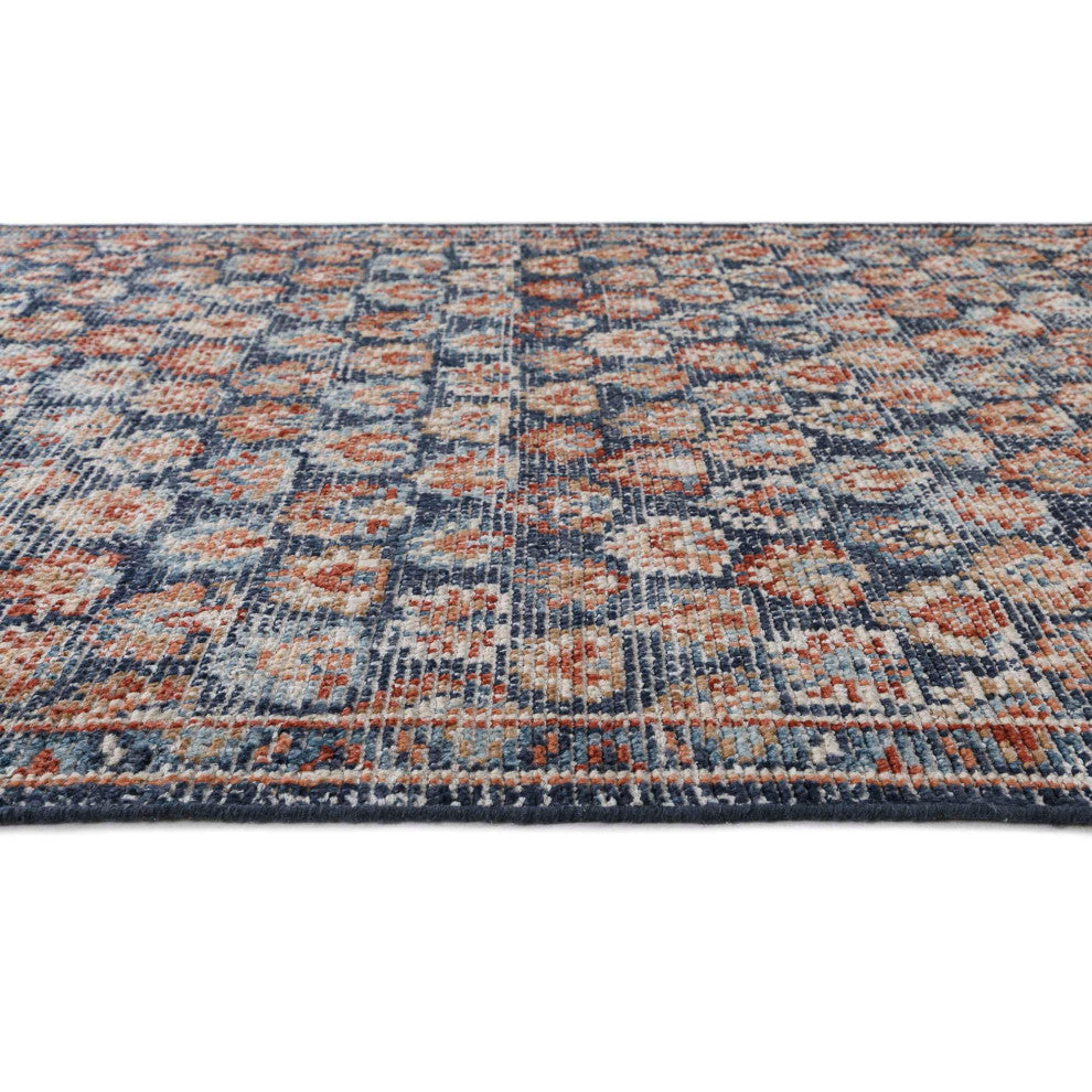 Palace Floral Area Rug, Navy, 2'x3'