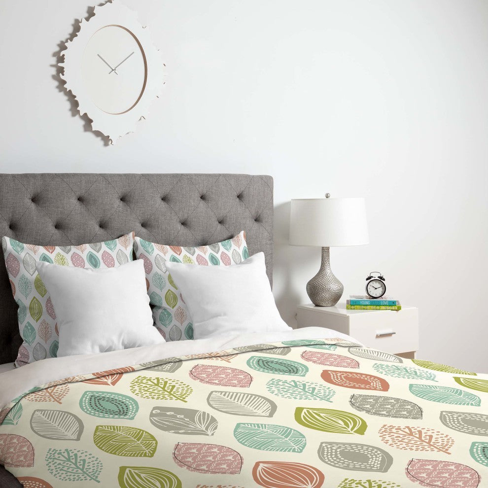 Deny Designs Wendy Kendall Leaf Pod Duvet Cover - Lightweight