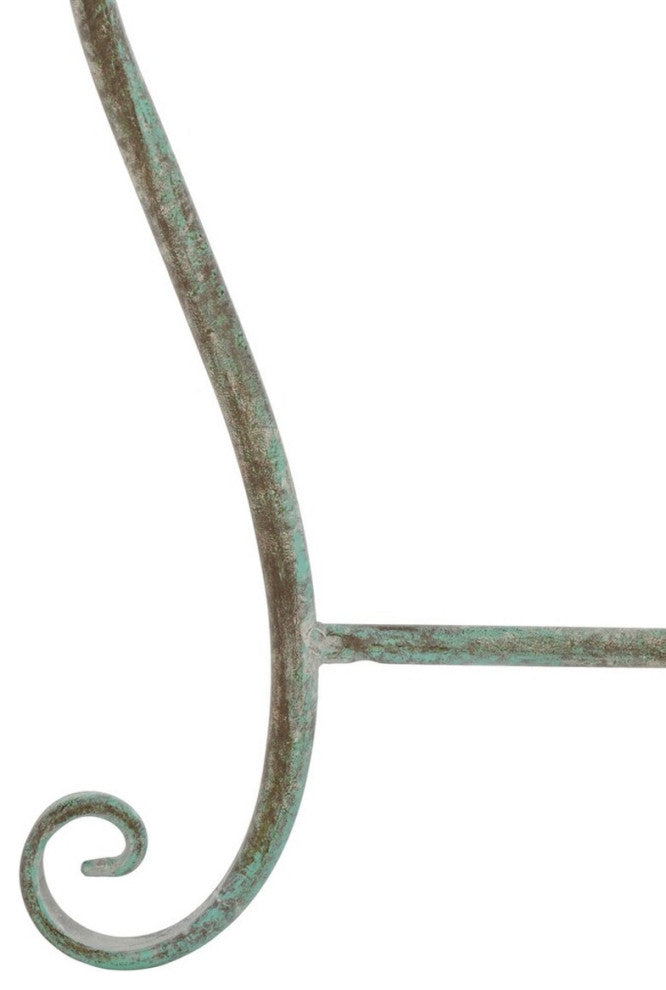 Safavieh Abia Wrought Iron 50" W Outdoor Tree Bench Antique Green