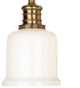 Keswick 2-Light Bath and Vanity With Opal Glossy Glass Shade, Aged Brass