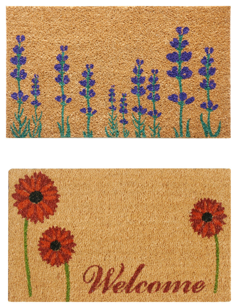 Rubber-Cal Summer "Flower Door Mat" Kit 18" x 30" 2 Doormats