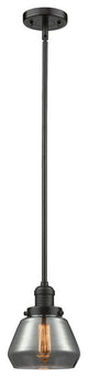 1-Light Fulton 7" Mini Pendant, Oil Rubbed Bronze, Glass: Plated Smoked
