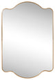 Louisa Medium Scalloped Rectangular Metal Framed Wall Mirror