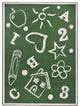 Playful Patterns Rug, Kid's Art, Green, 5'4"x7'8"