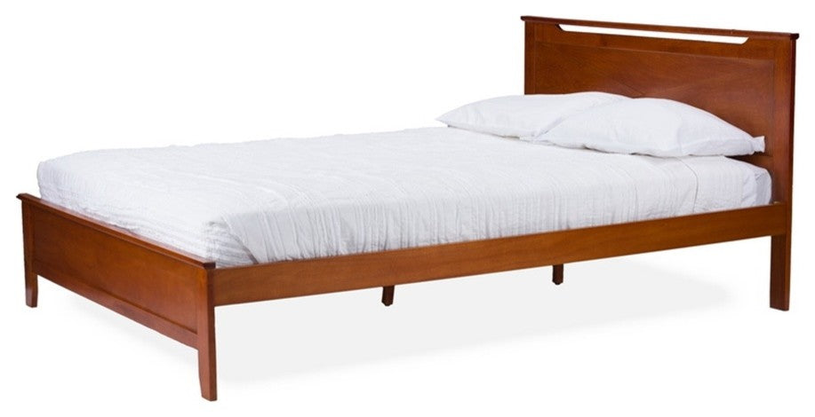 Demitasse Brown Wood Contemporary Twin-Size Bed