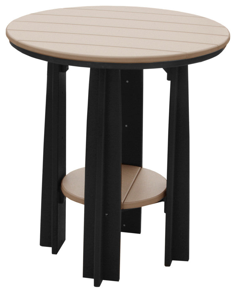 Poly Balcony Table, Weatherwood & Black