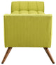Modern Contemporary Fabric Bench , Green, Fabric