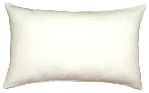 Pillow Decor - Tuscany Linen White 12 x 20 Throw Pillow