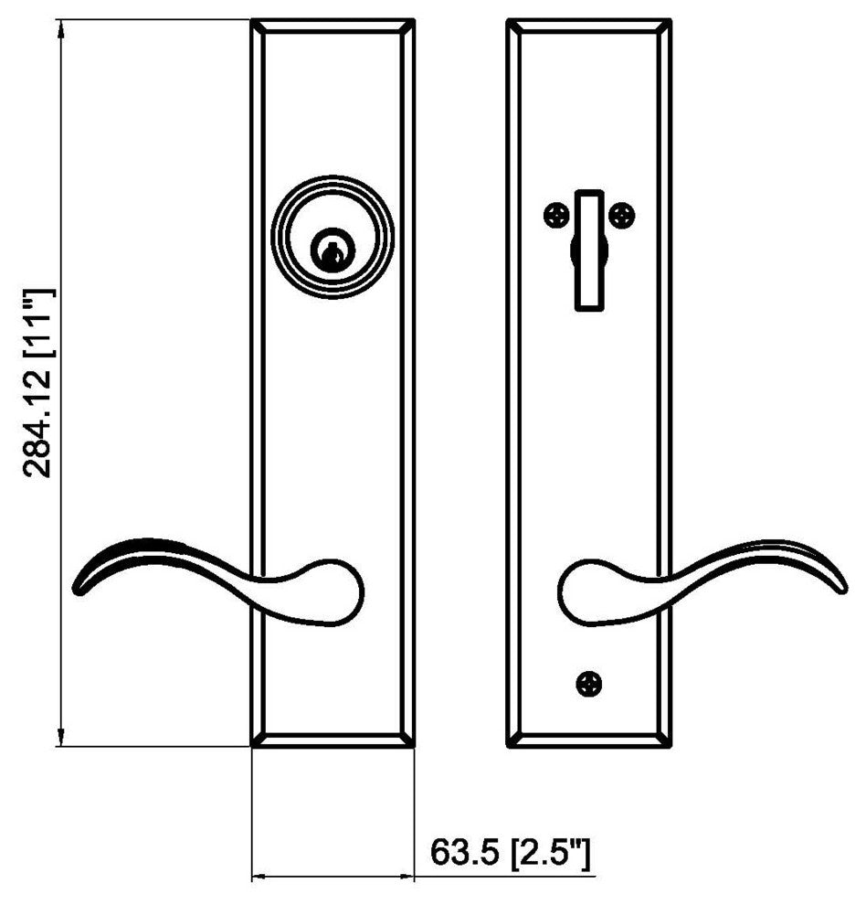 Verano Entry Door Lock Handleset With Chelsea Lever, Brushed Nickel