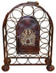 Traditional Style Metal Wine Rack, Bronze