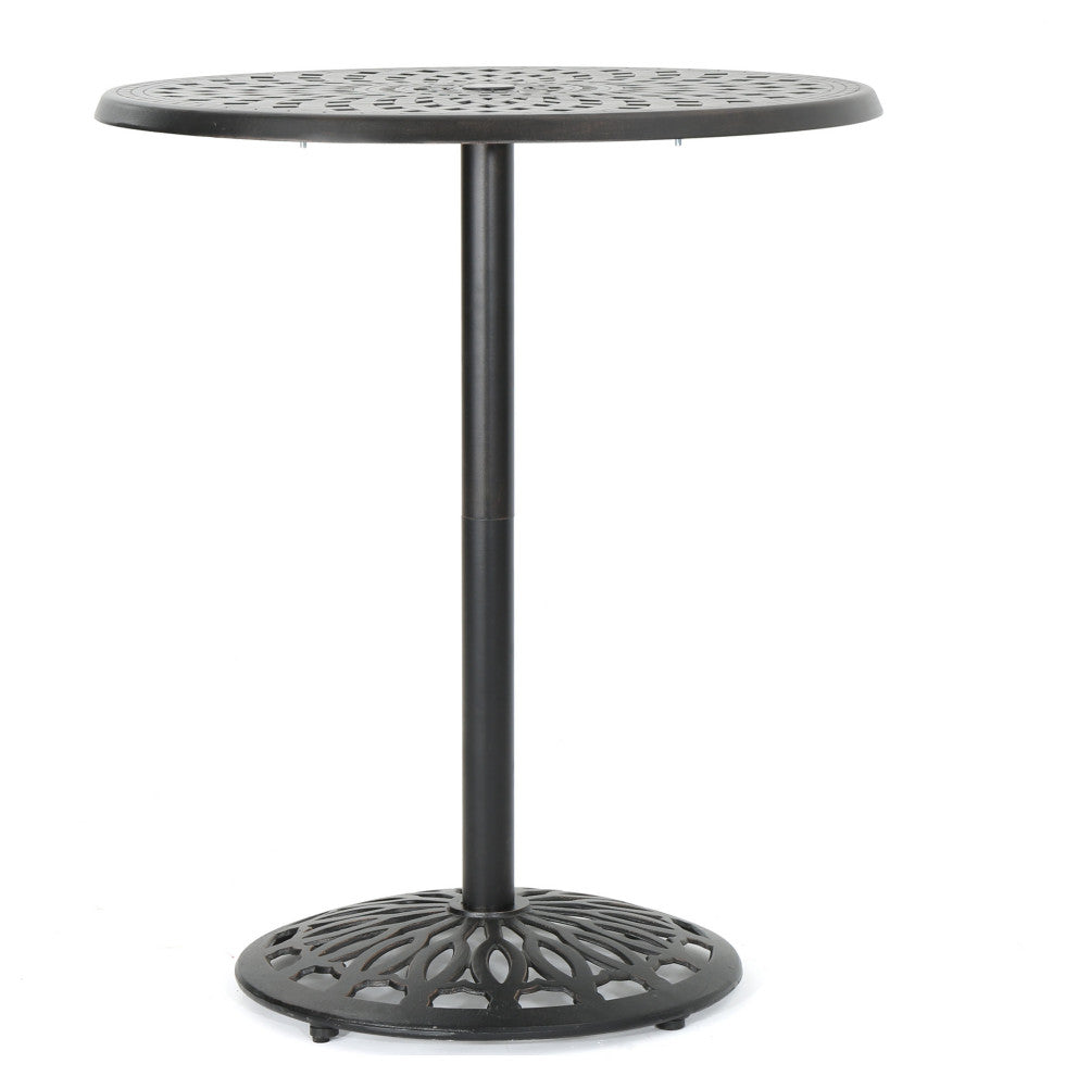 GDF Studio Arianna Outdoor Aluminum Bar Set With Patina Copper Finish, 5 Piece Set