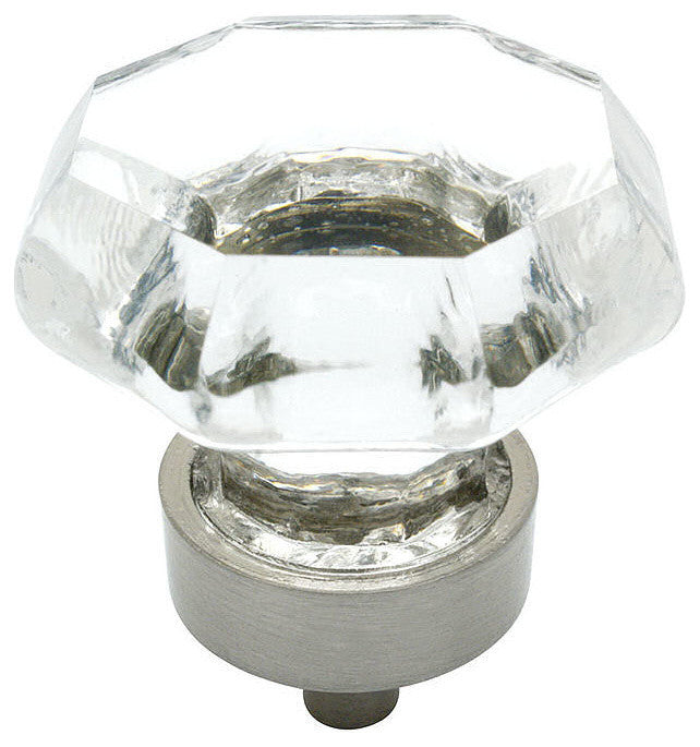 Cosmas 5268SN Satin Nickel Cabinet Knob, Set of 5, Glass: Clear