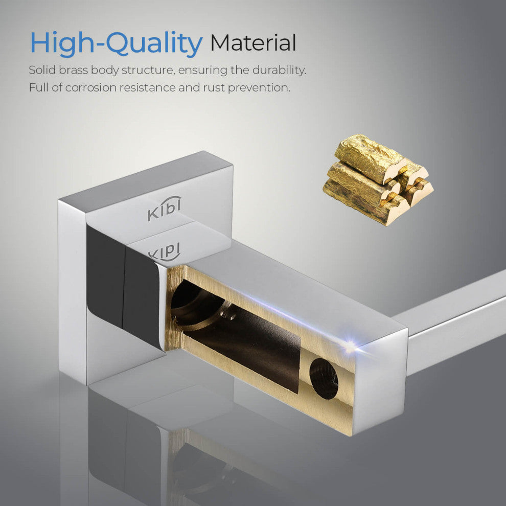 Cube 24" Bathroom Towel Bar KBA1504, Chrome