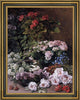 Claude Oscar Monet Spring Flowers Framed Premium Canvas Print, 21"x28"
