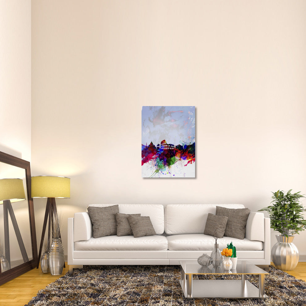 "Rome Watercolor Skyline" Fine Art Print