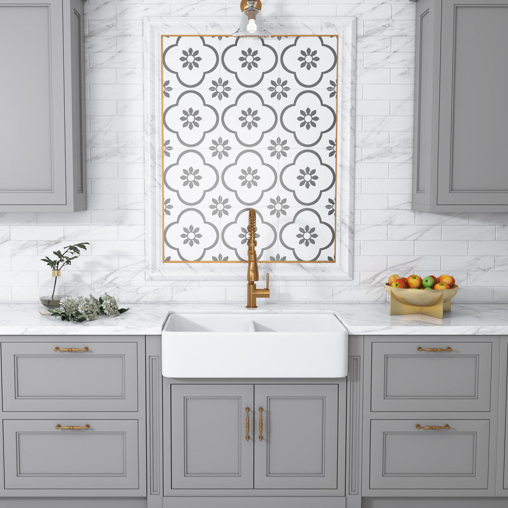 Trieste 32" Double Basin Farmhouse Apron Kitchen Sink