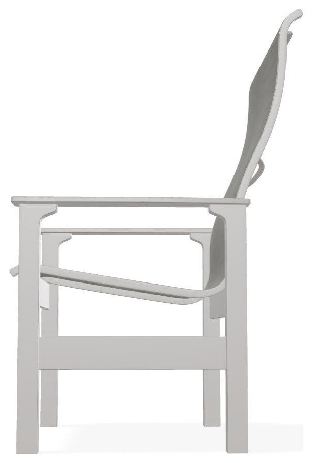 Leeward Sling Outdoor Armchair, Sicily/Warm Gray