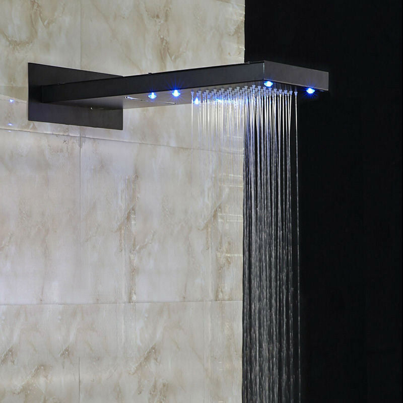 Napoli Oil Rubbed Bronze LED Waterfall Rain Shower Set
