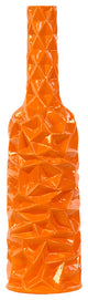 Ceramic Round Bottle Vase, Orange, Large