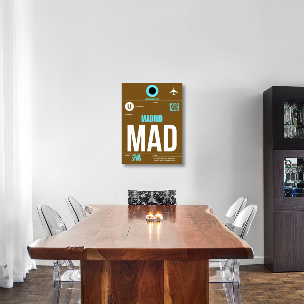 "MAD Madrid Luggage Tag 1" Fine Art Print
